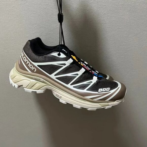 Salomon Men's Black and White Athletic Shoes - Picture 3 of 5